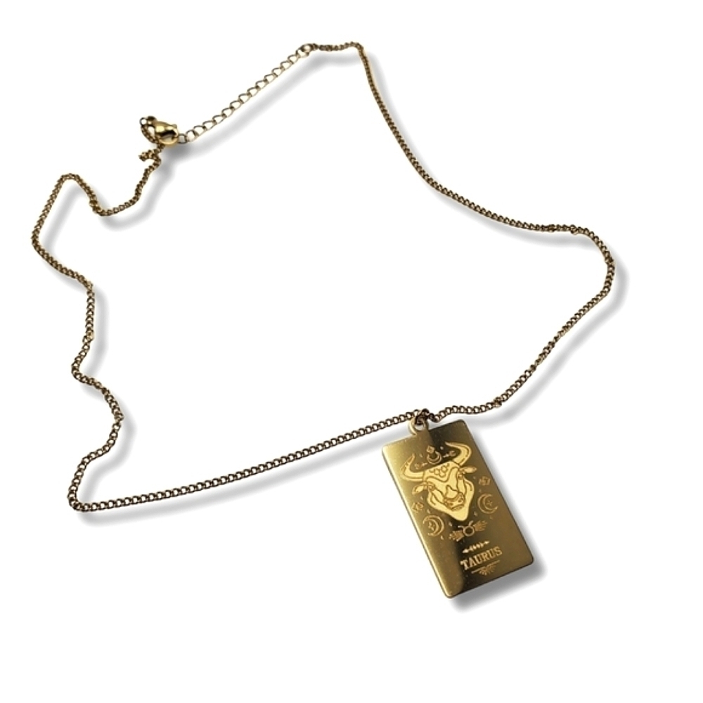 18K Gold Plated Taurus Zodiac Adjustable Necklace